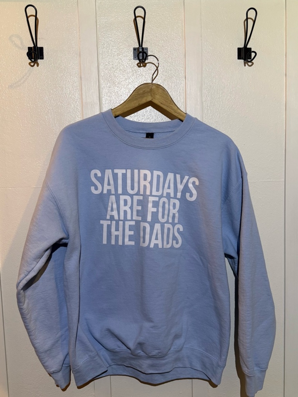 Barstool Light Blue Crewneck "SATURDAYS ARE FOR THE DADS" Size Large Unisex